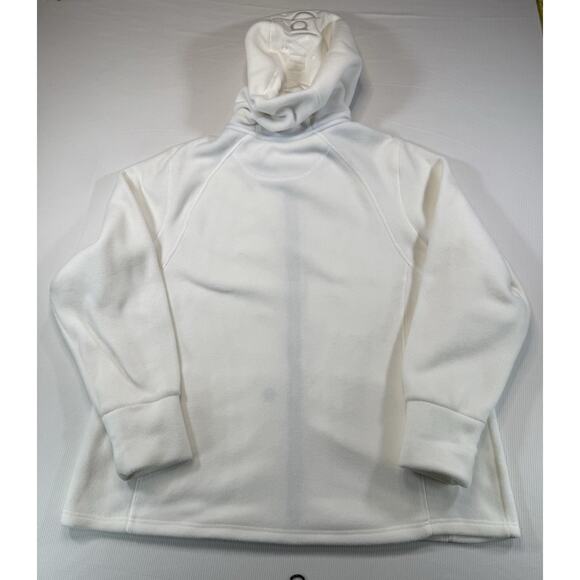 Calvin Klein Performance 2X White Full Zip Fleece Hoodie Logo Plus Size Women’s - Picture 5 of 9